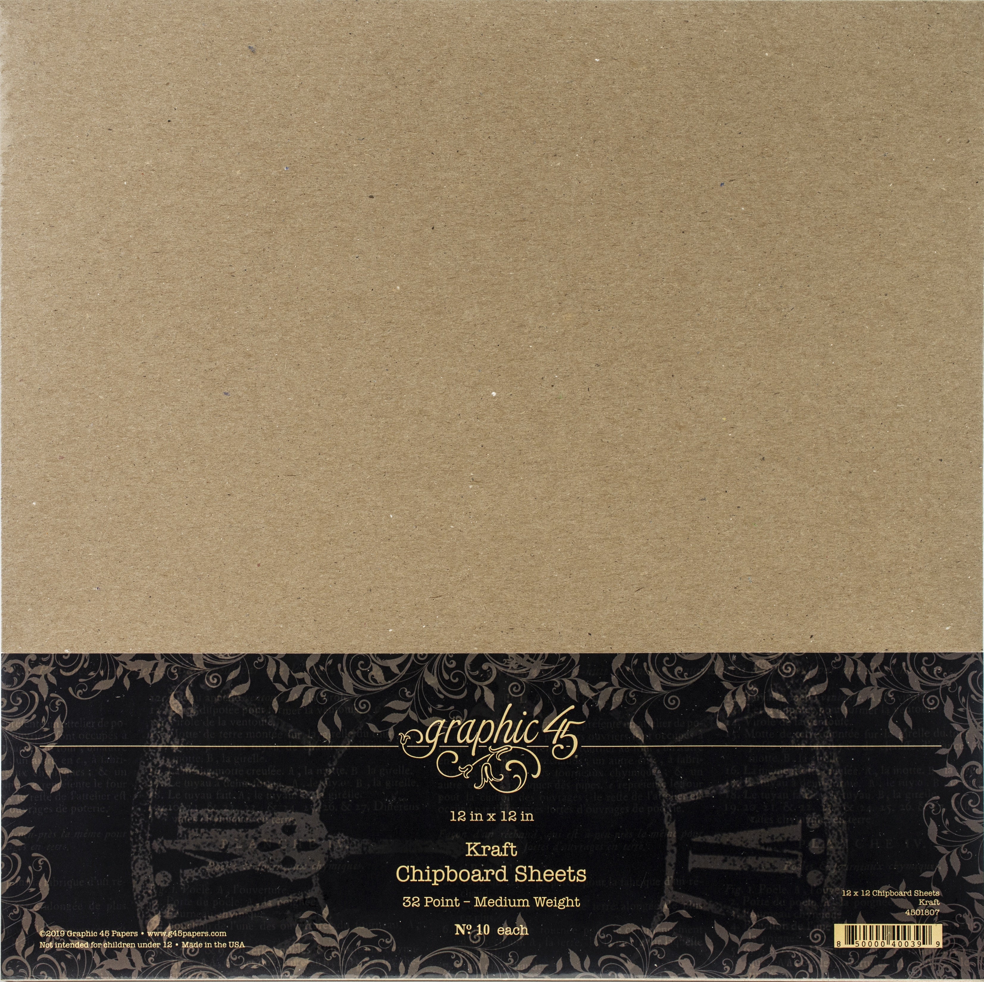 Graphic 45 Kraft 12x12 Chipboard Sheets