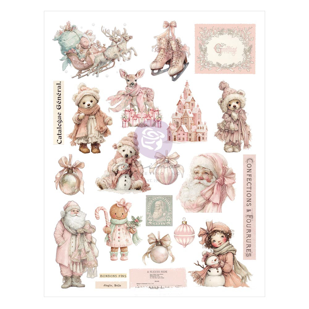 PRE-ORDER Prima Marketing & Frank Garcia Christmas Blush Transfer Sheet