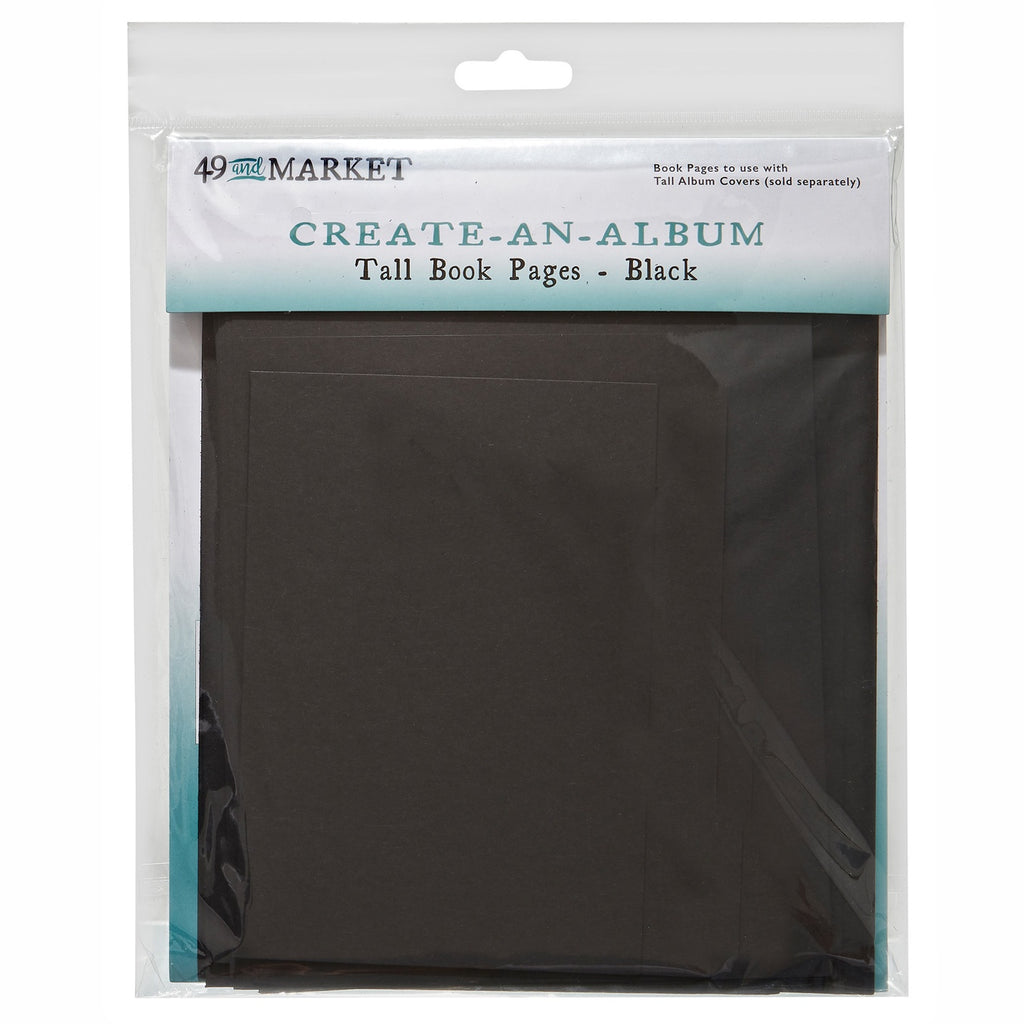 49 and Market Create-An-Album Tall Book Pages Black