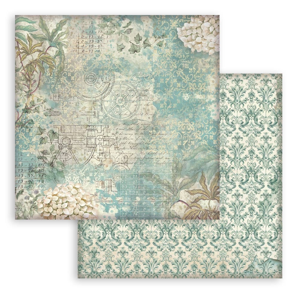 Stamperia Gardens of Time 8x8 Backgrounds Paper Pad