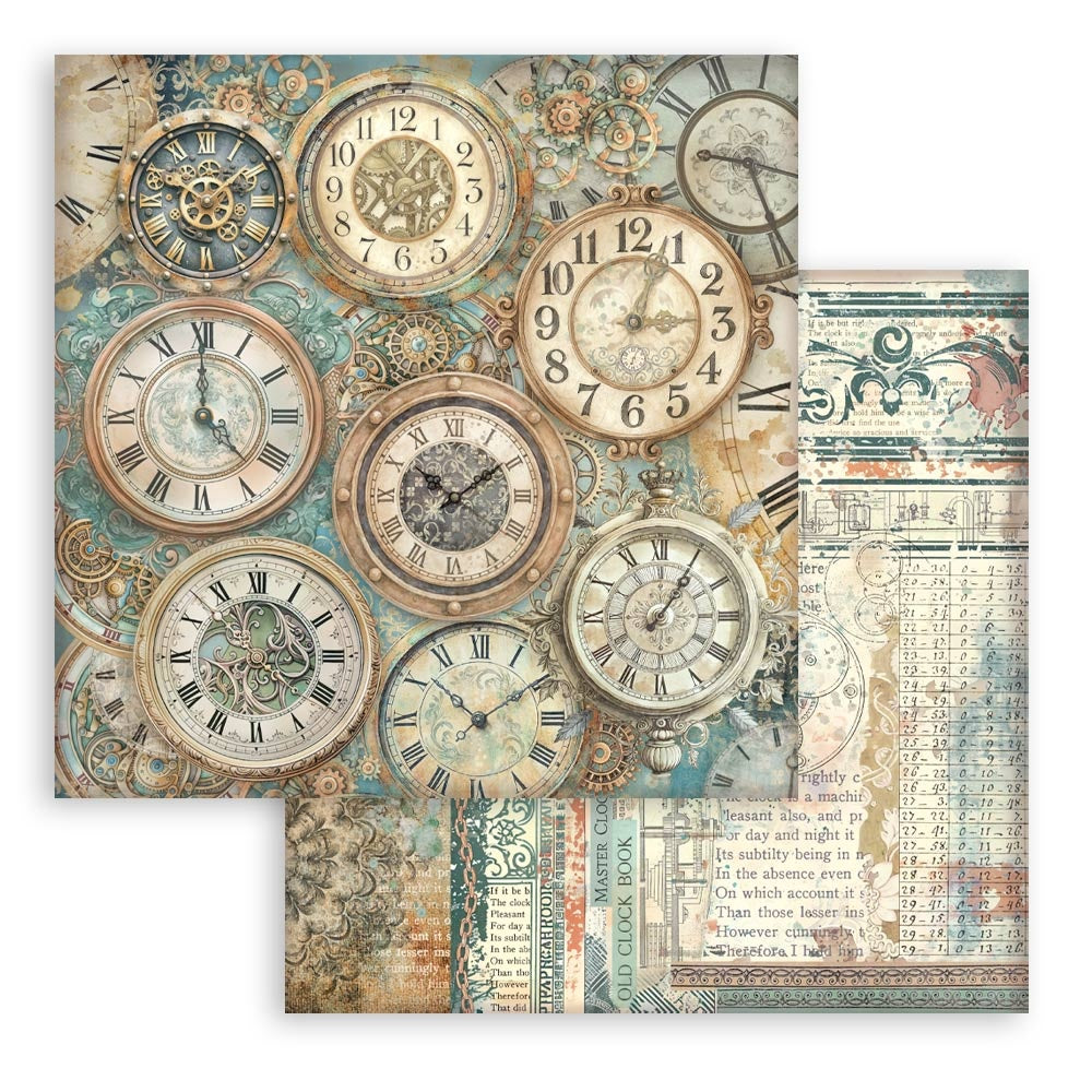 Stamperia Gardens of Time 8x8 Backgrounds Paper Pad
