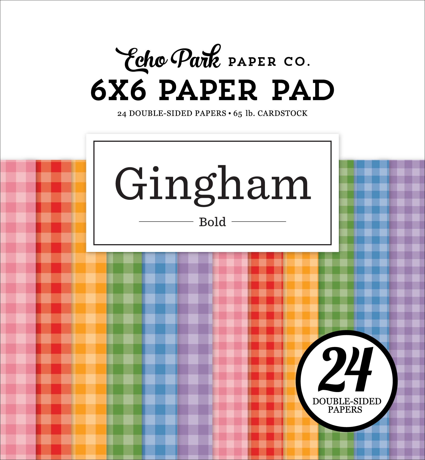 Echo Park 6x6 Paper Pad Bold Gingham