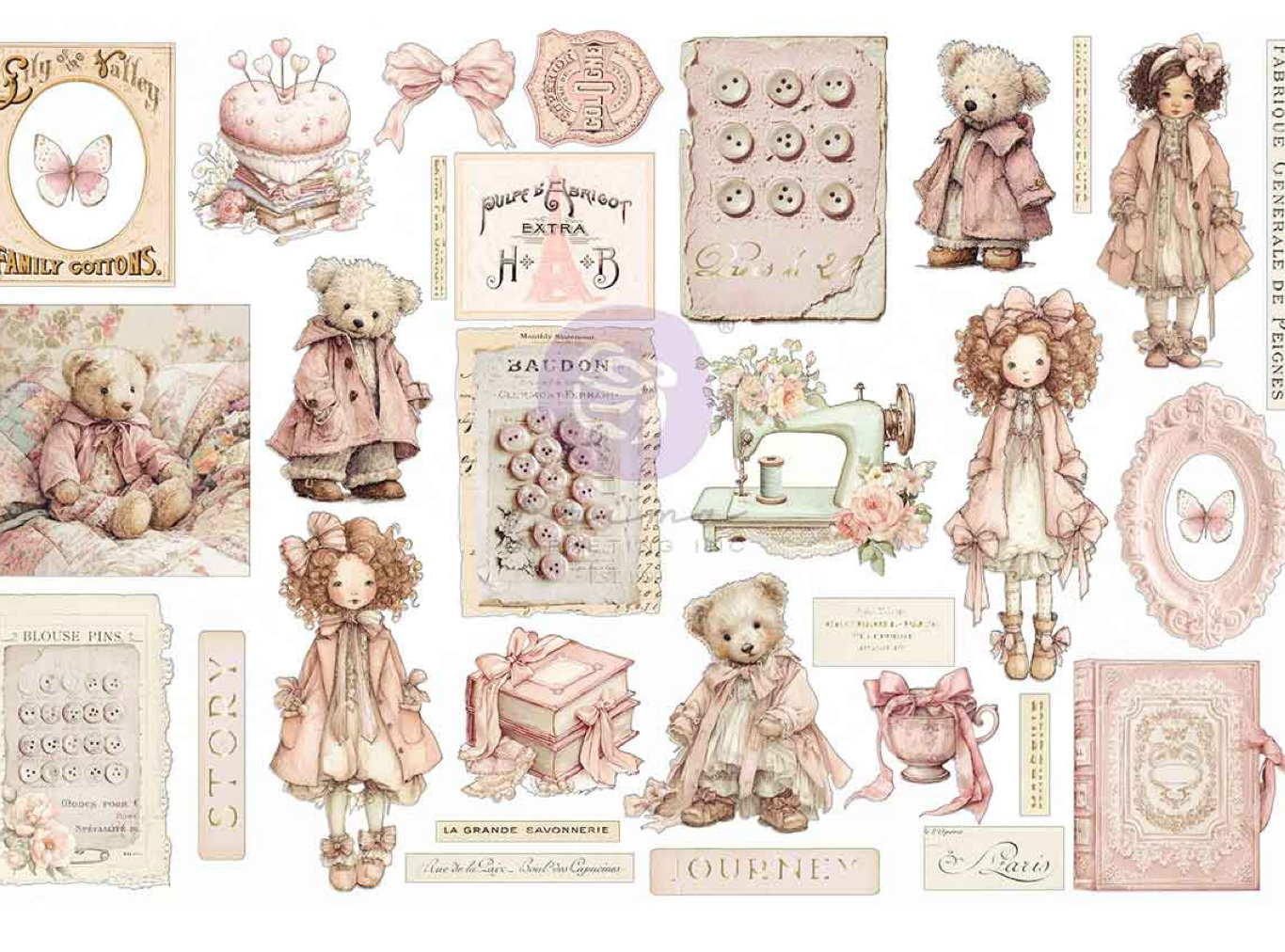 Prima Marketing Frank Garcia Quilted Memories Ephemera