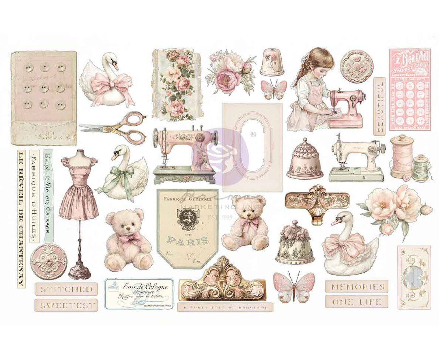 Prima Marketing Frank Garcia Buttons and Keepsakes Cherished Companions Ephemera