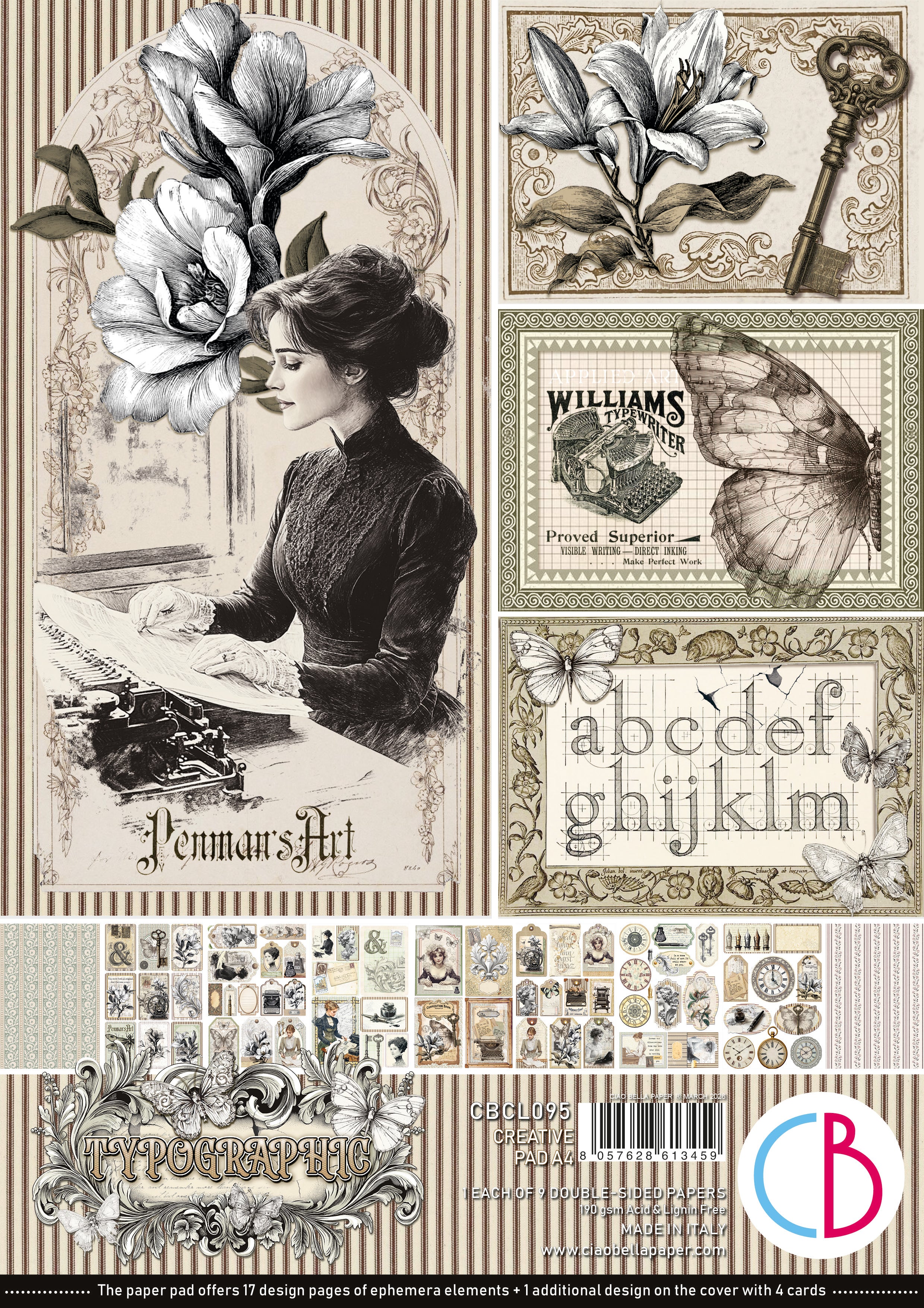 Ciao Bella Creative Pad A4 - Typographic