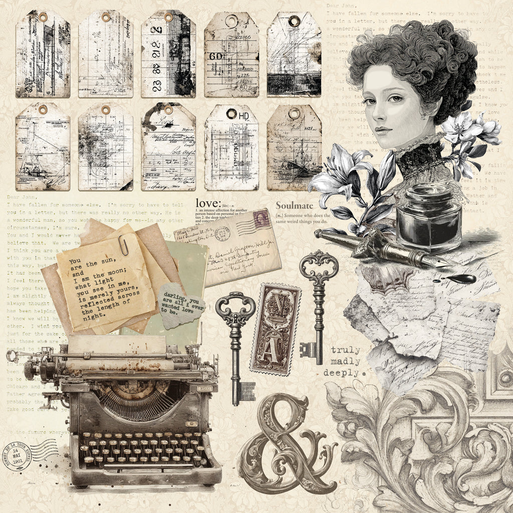 Ciao Bella 8x8 Paper Pad - Typographic