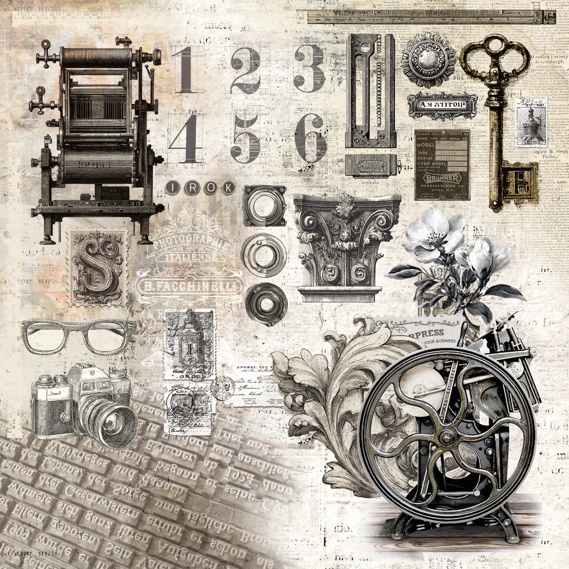 Ciao Bella 8x8 Paper Pad - Typographic