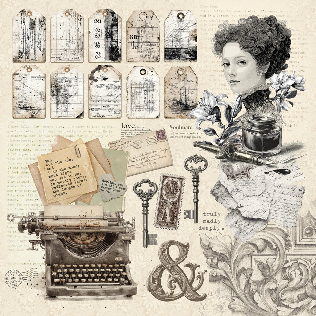 Ciao Bella 12x12 Paper Pad - Typographic