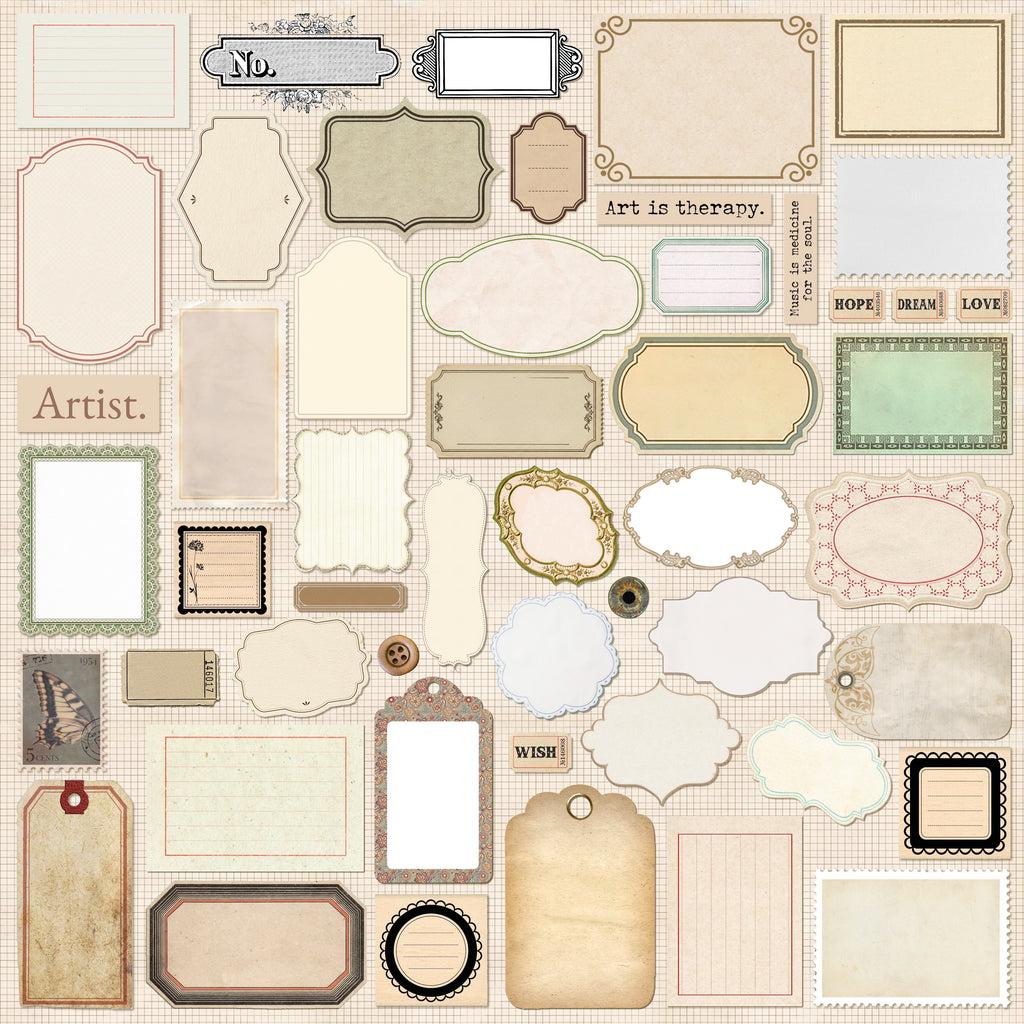 Ciao Bella 12x12 Paper Pad - Typographic