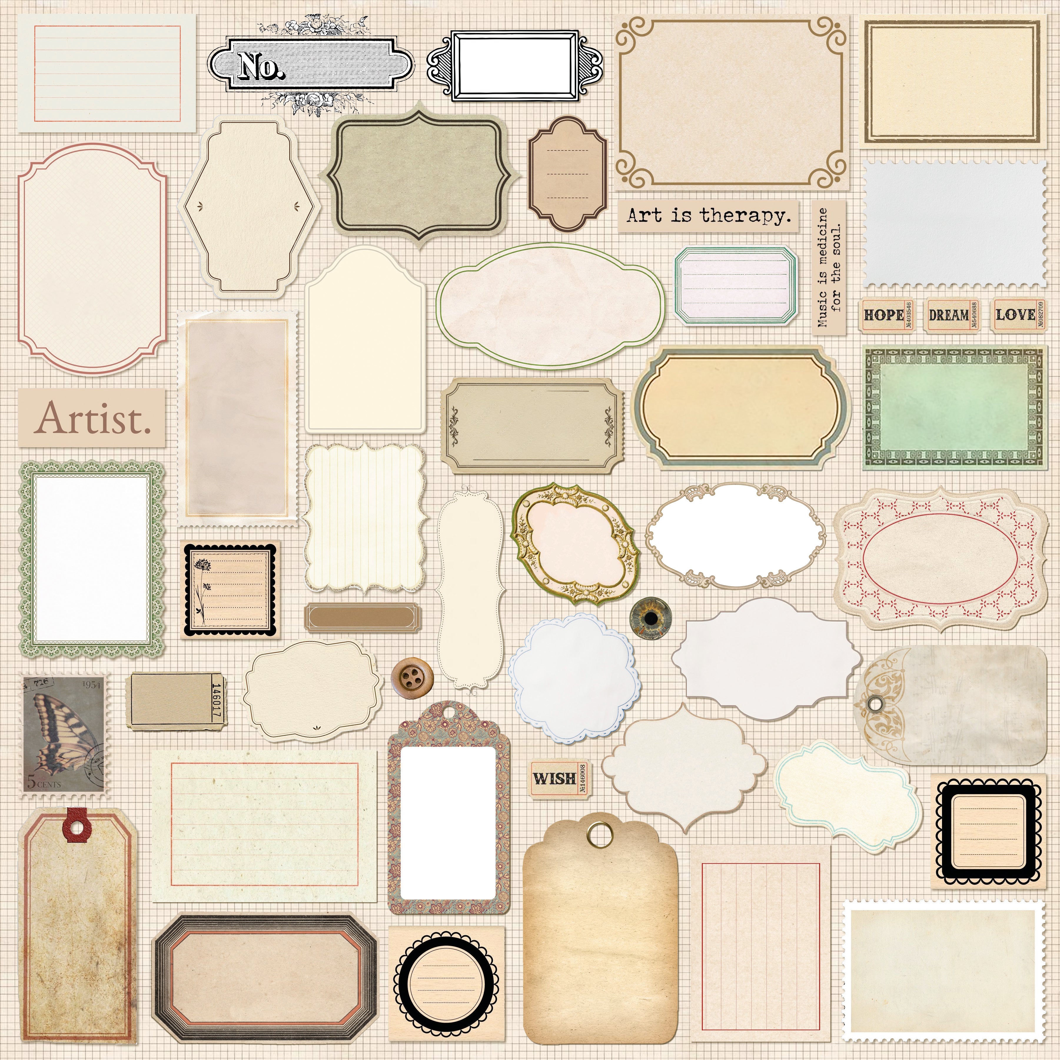 Ciao Bella 12x12 Paper Pad - Typographic