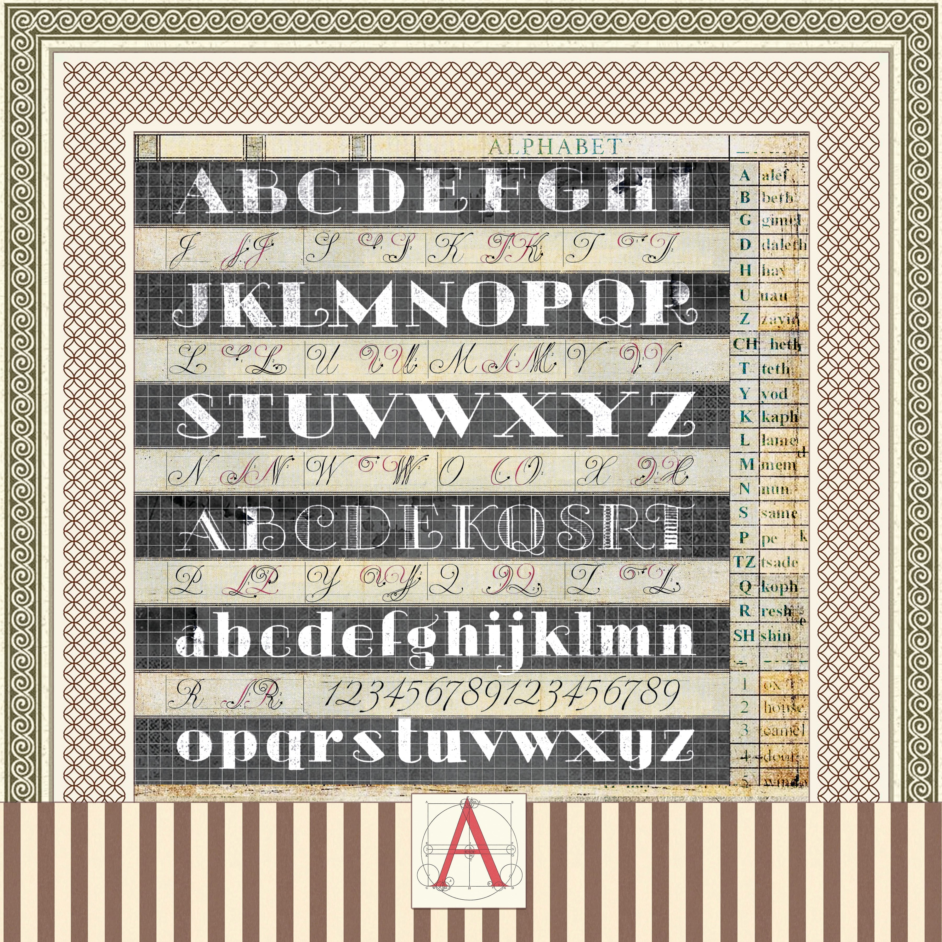 Ciao Bella 12x12 Paper Pad - Typographic
