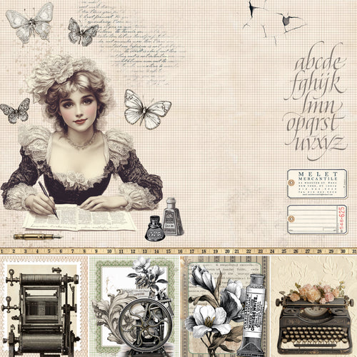 Ciao Bella 12x12 Paper Pad - Typographic