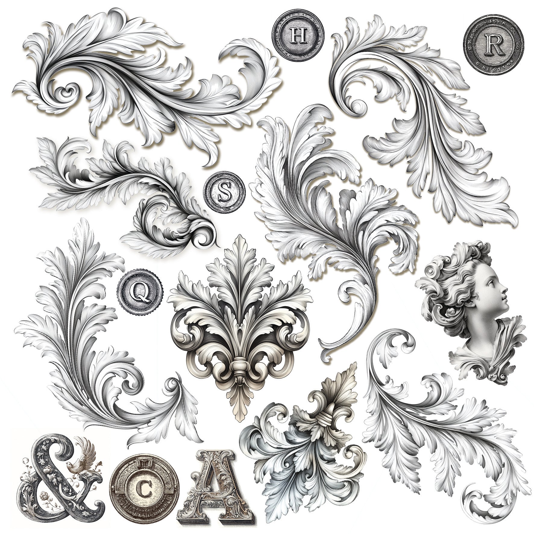 Ciao Bella 6x6 Fussy Cut Pad - Typographic