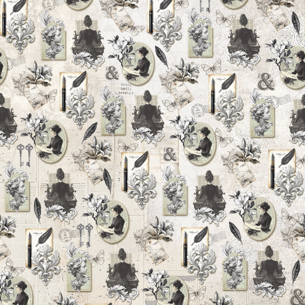 Ciao Bella 12x12 Patterns Paper Pad - Typographic