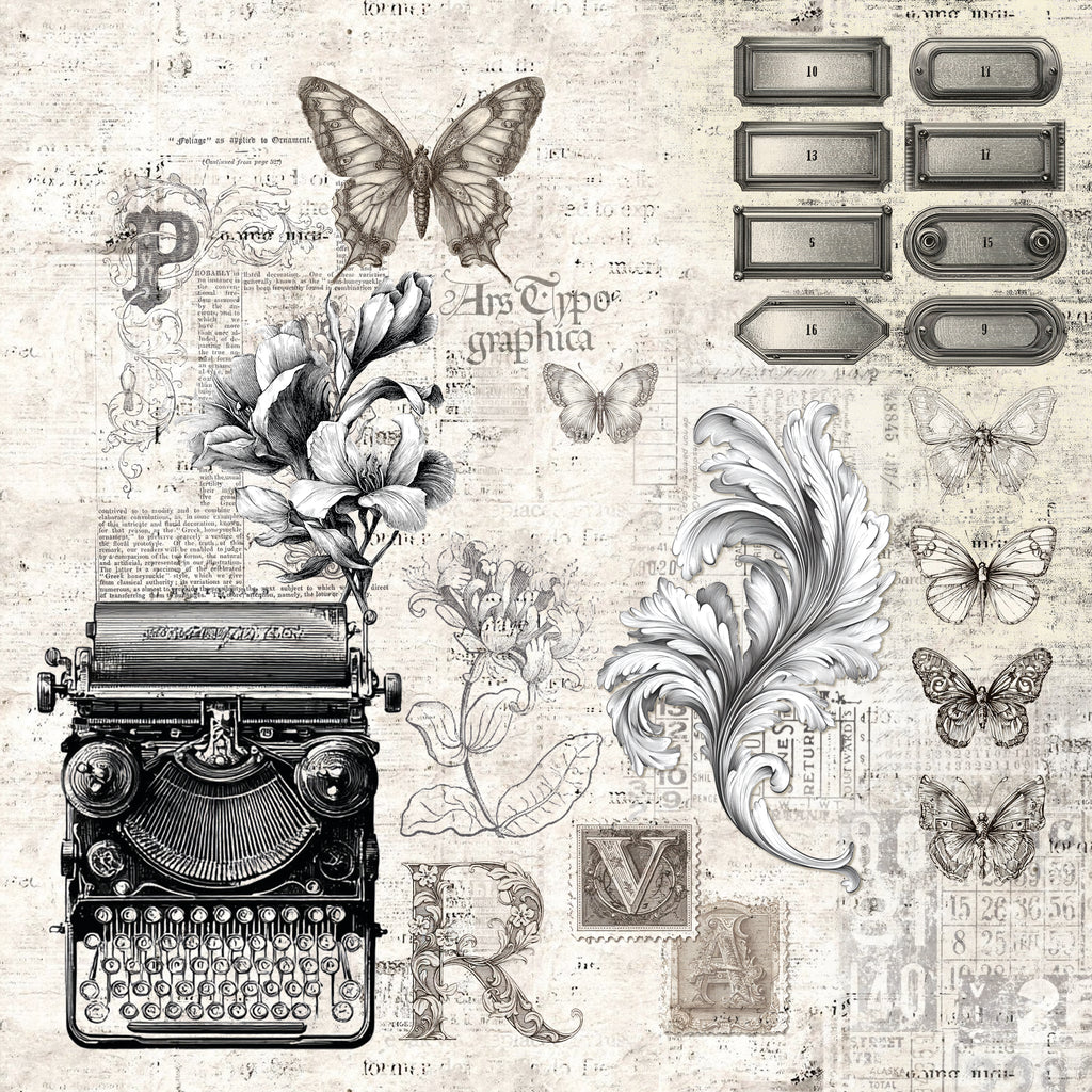 Ciao Bella 12x12 Patterns Paper Pad - Typographic
