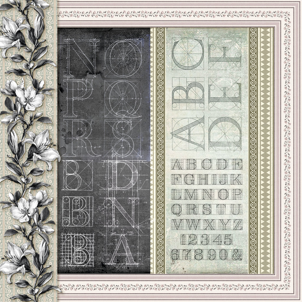 Ciao Bella 12x12 Patterns Paper Pad - Typographic