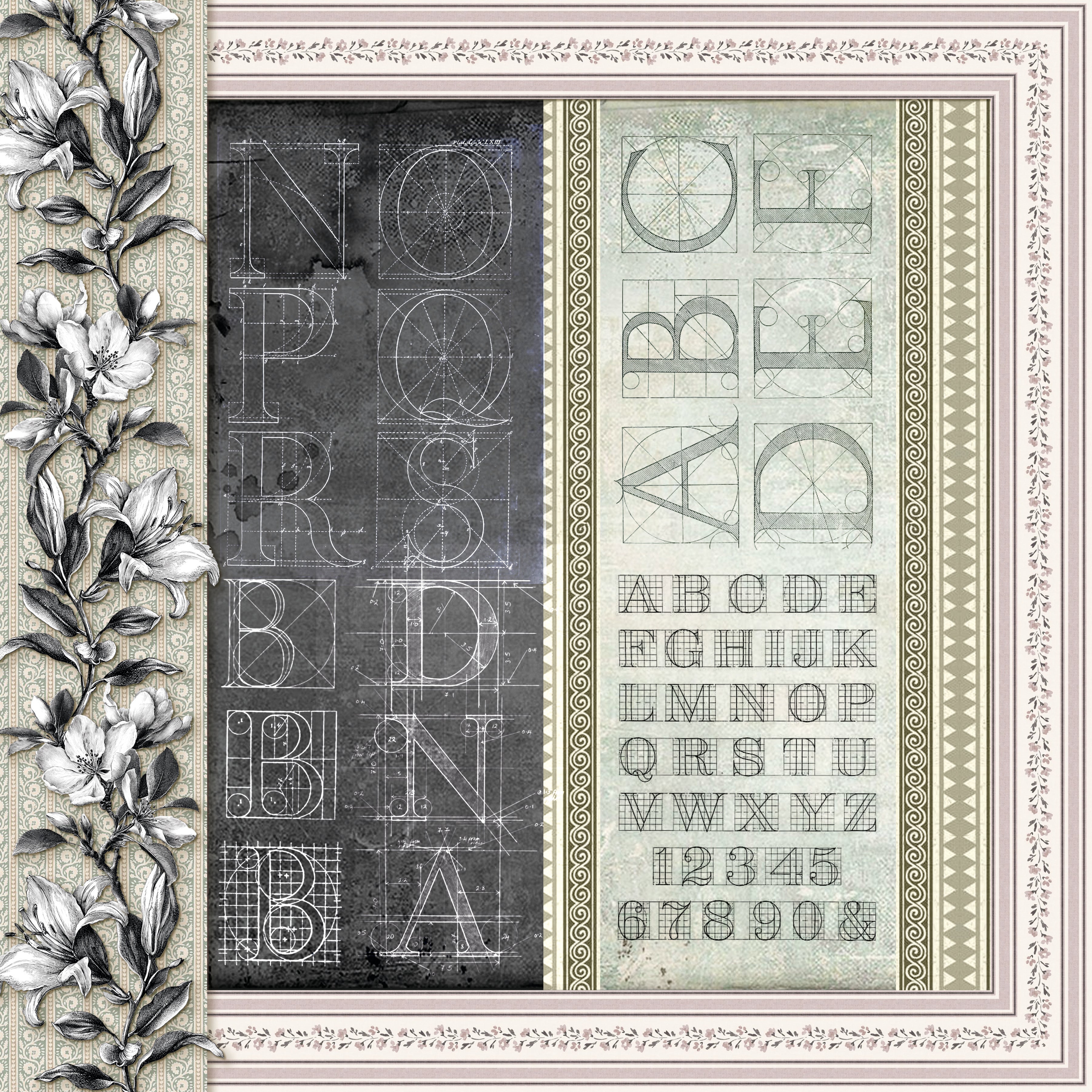 Ciao Bella 12x12 Patterns Paper Pad - Typographic