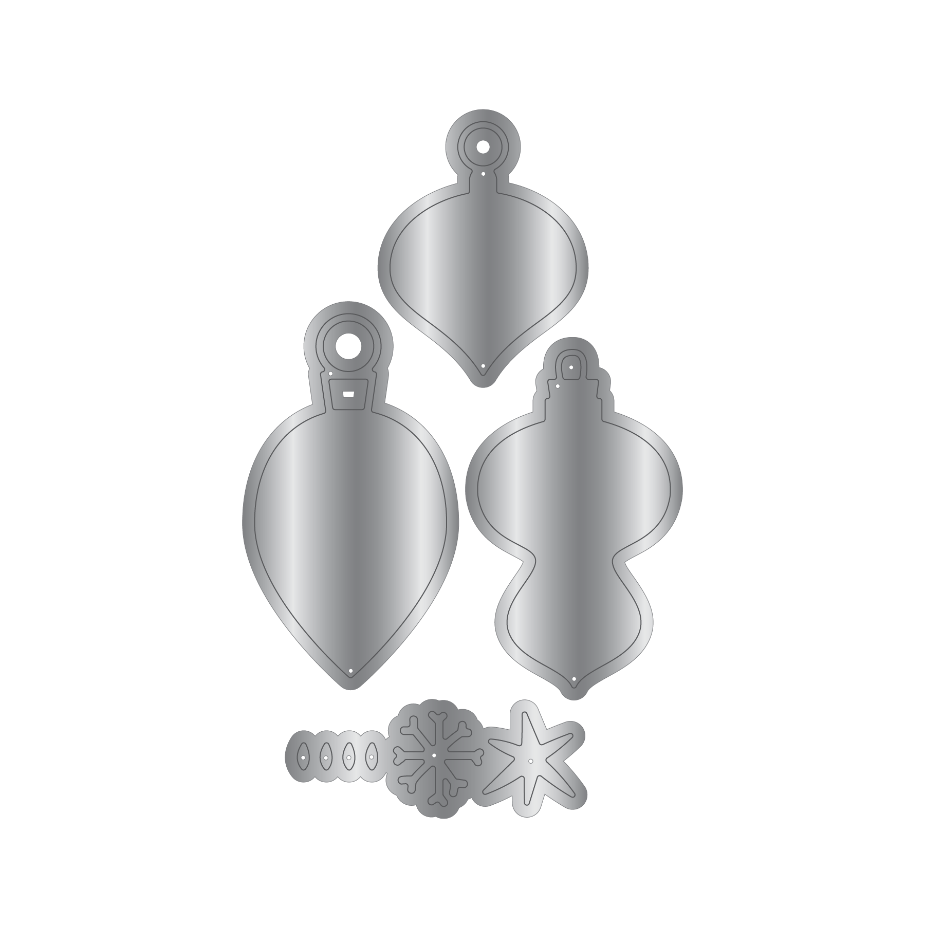 Crafters Companion Metal Die Christmas Baubles