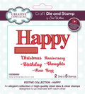 Creative Expressions Stamp and Die by Sue Wilson - Festive Happy