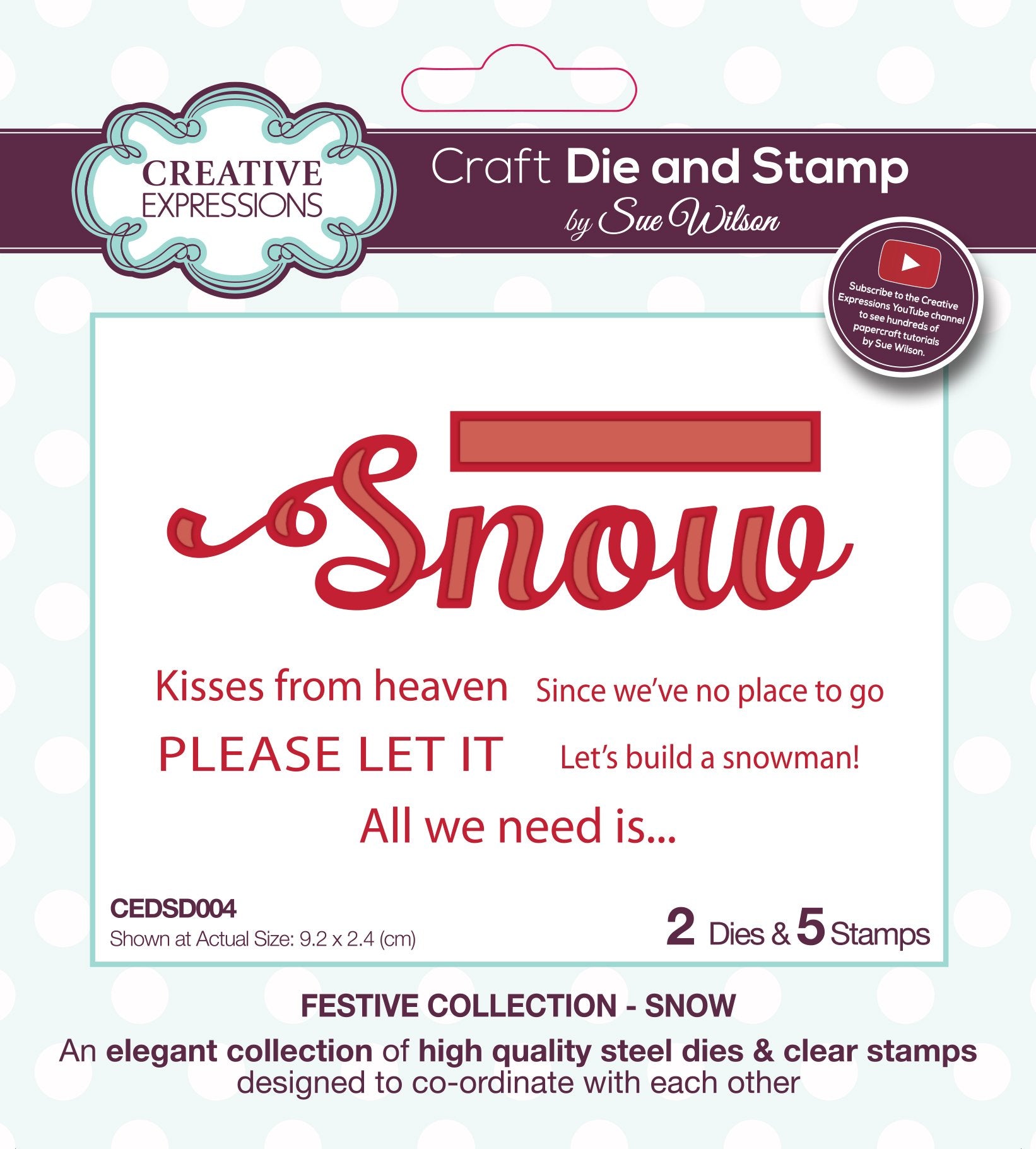 Creative Expressions Dies by Sue Wilson Festive Snow