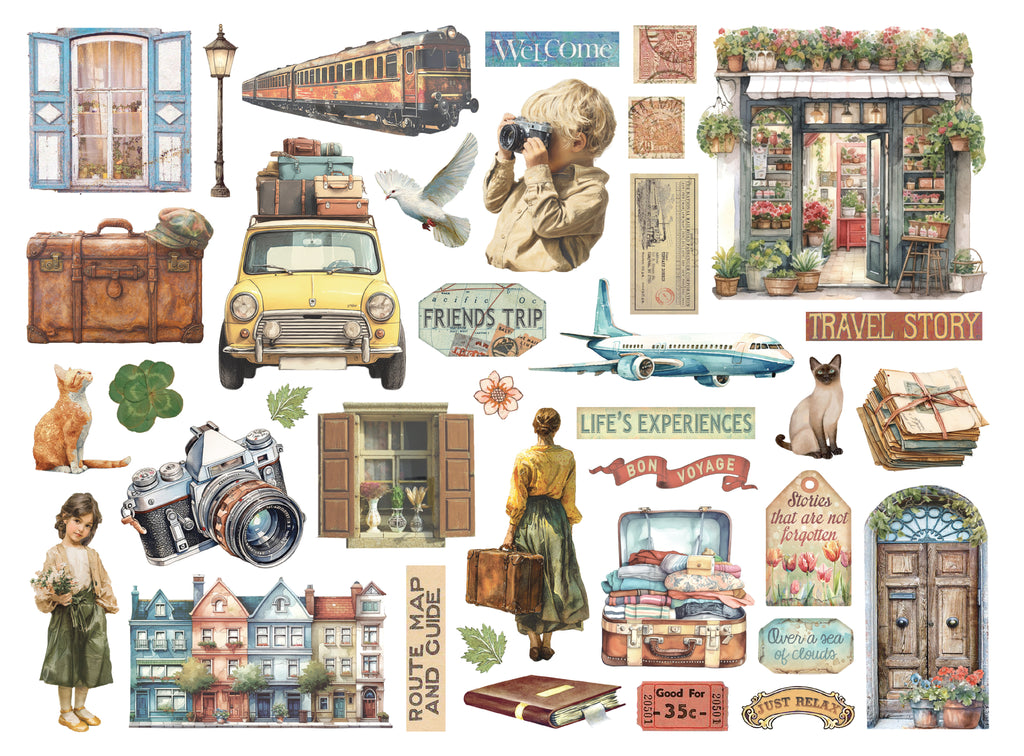 Stamperia The Art of Traveling Die Cuts