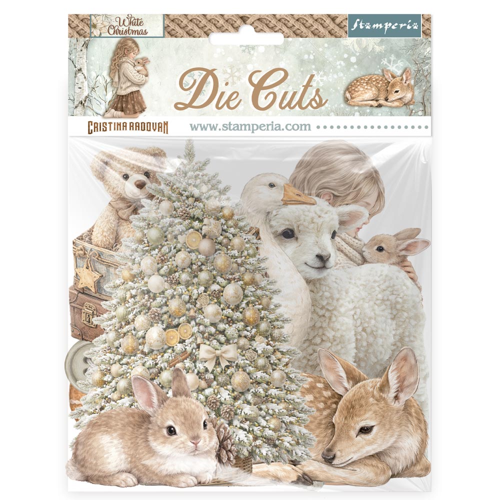 PRE-ORDER Stamperia White Christmas Die Cuts