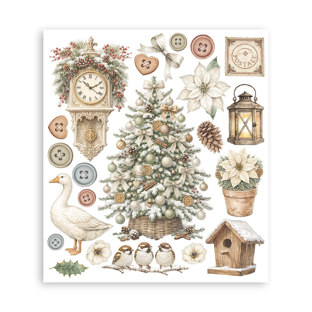 PRE-ORDER Stamperia White Christmas Rub-On Selection