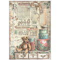 Stamperia Brocante Antiques A4 Rice Paper - Teddy Bears