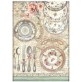 Stamperia Brocante Antiques A4 Rice Paper - Ceramic Plates