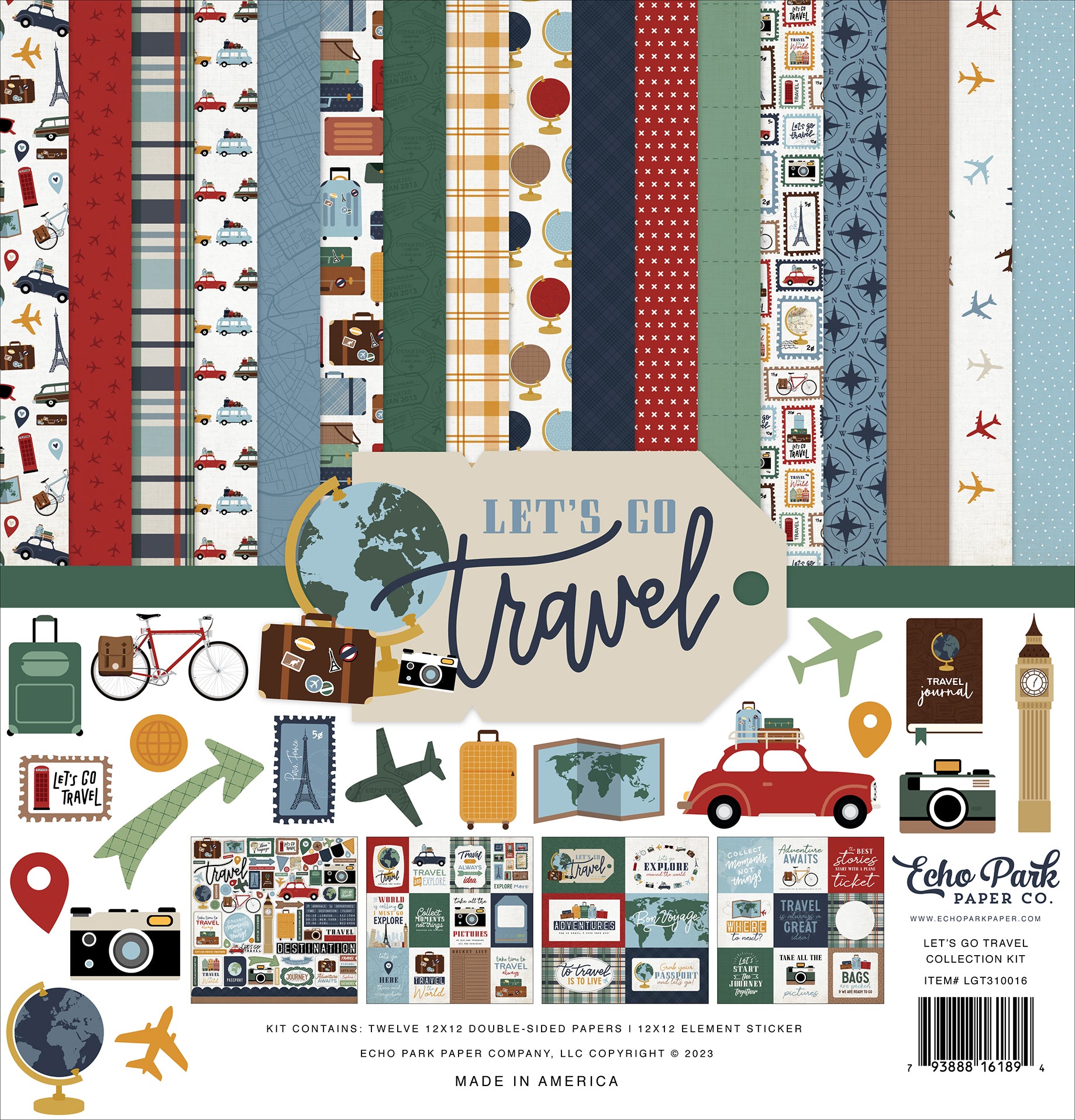 Echo Park Let's Go Travel Collection Kit