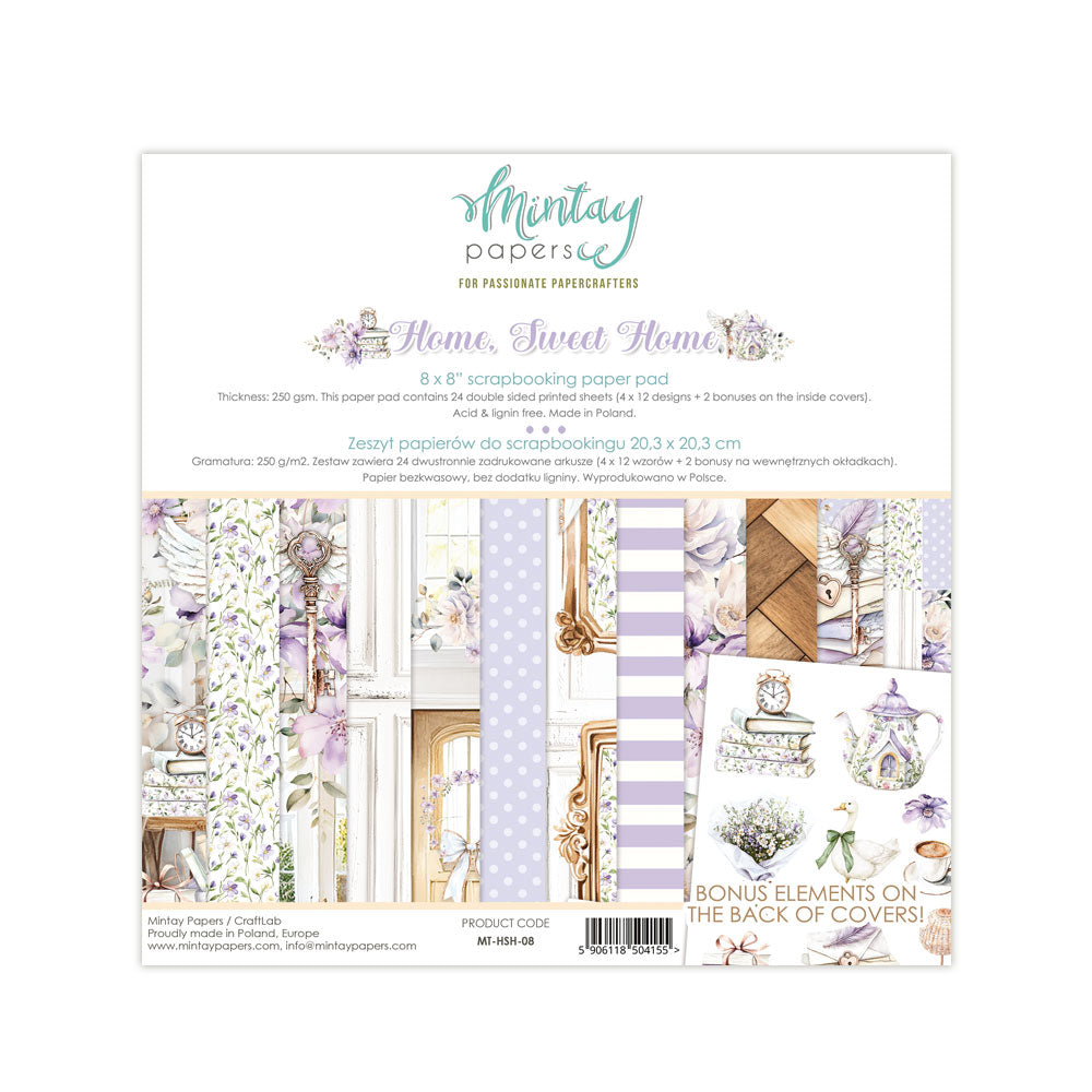 Mintay Papers 8x8 Paper Pad - Home, Sweet Home