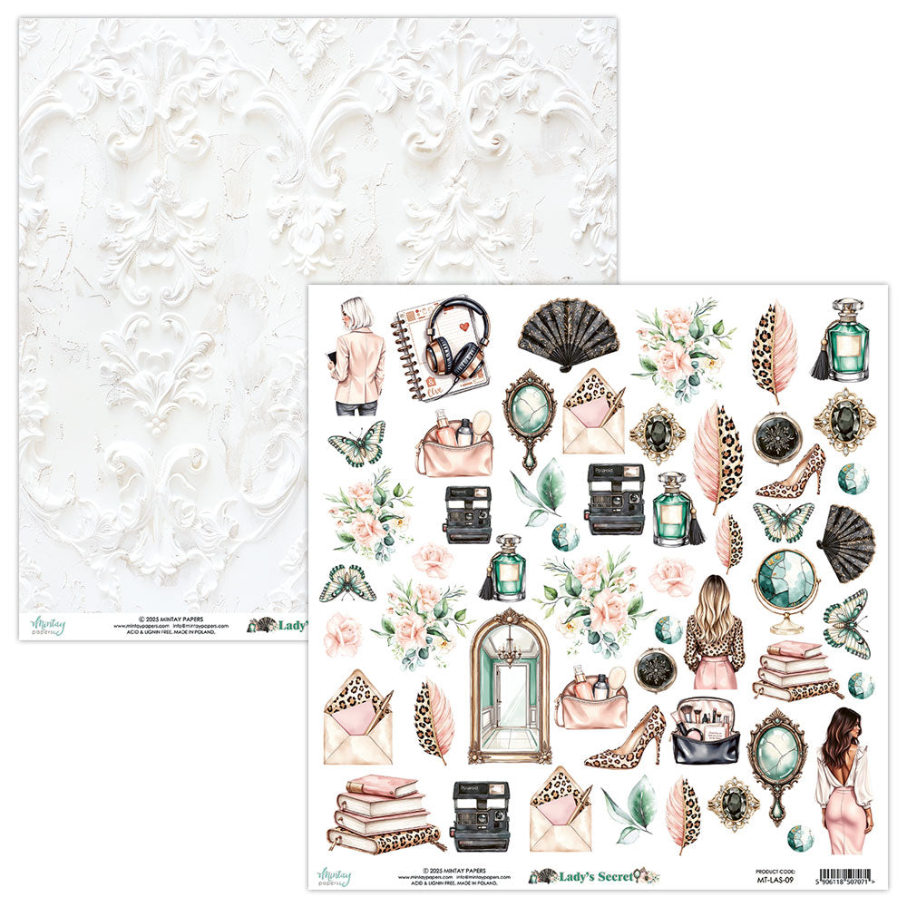 Mintay Papers 12x12 Elements Paper - Lady's Secret