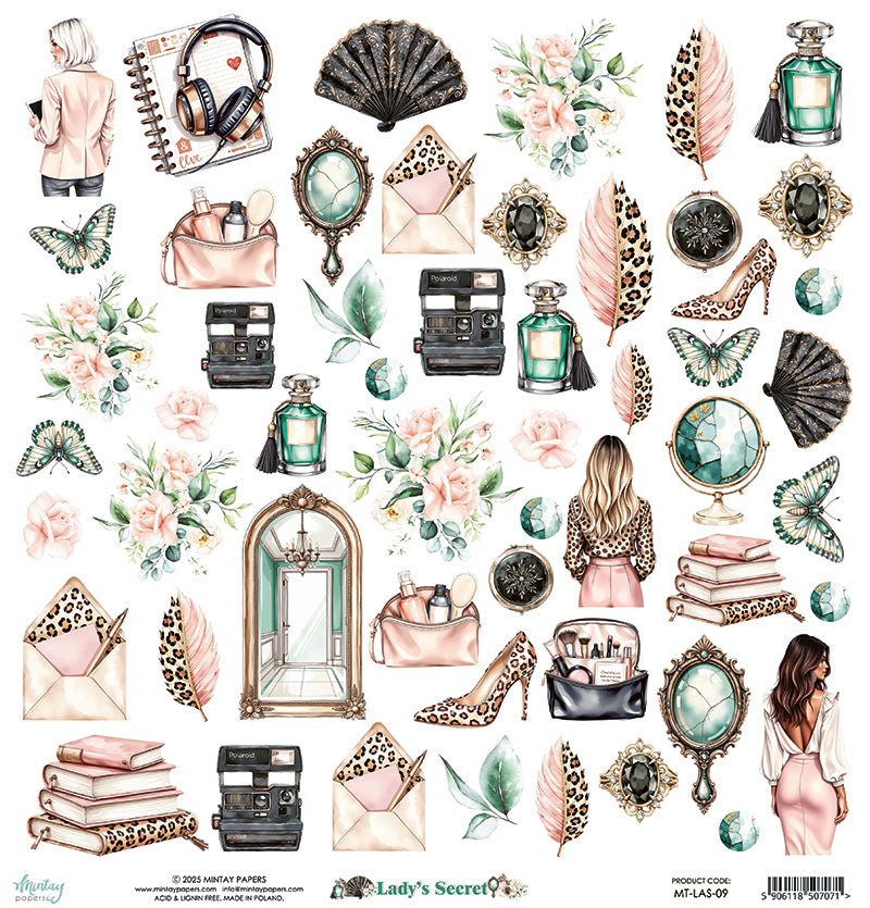 Mintay Papers 12x12 Elements Paper - Lady's Secret