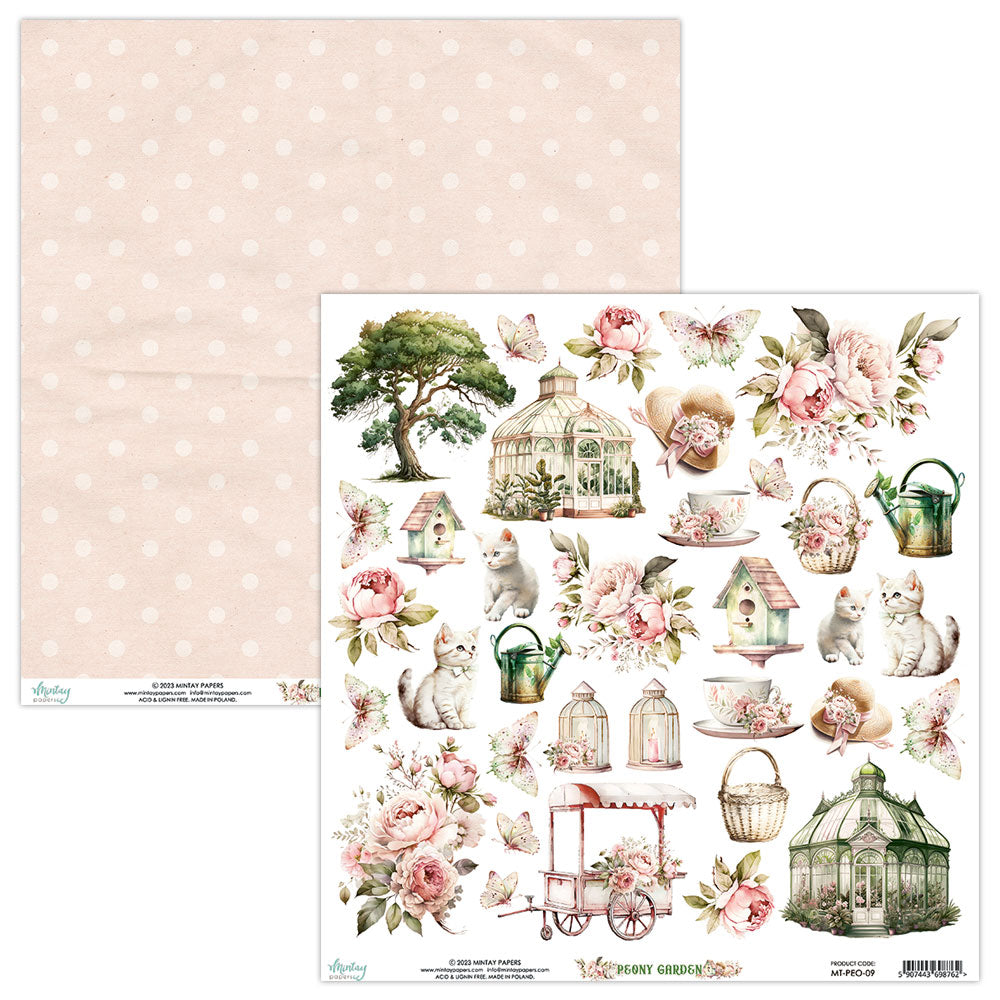 Mintay Papers 12x12 Elements Paper - Peony Garden
