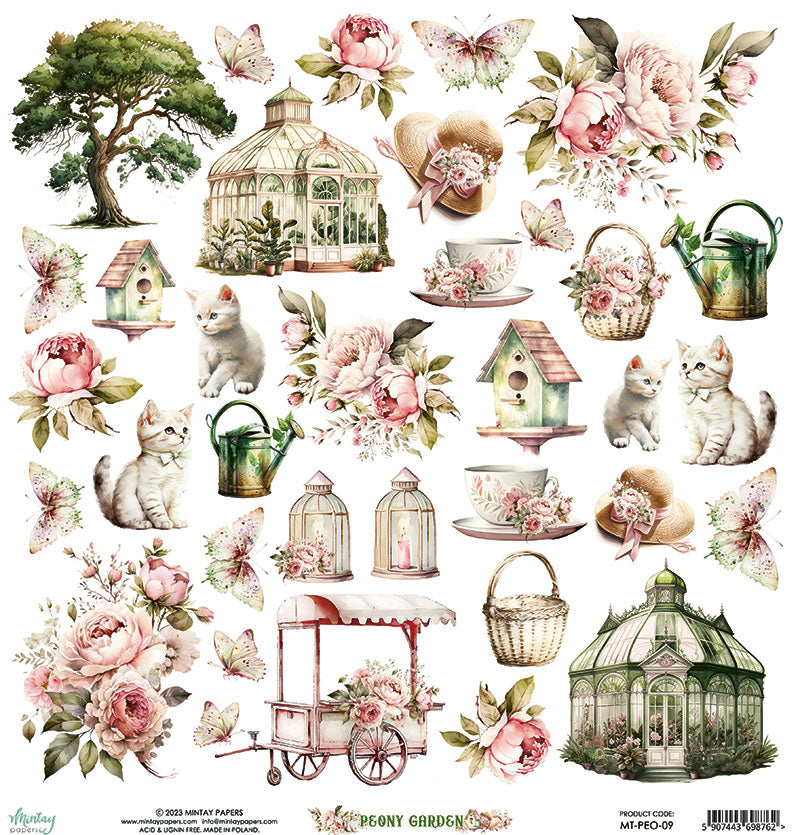 Mintay Papers 12x12 Elements Paper - Peony Garden