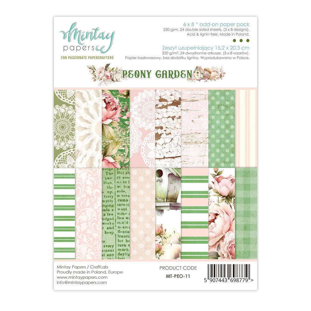 Mintay Papers 6x8 Paper Pad - Peony Garden