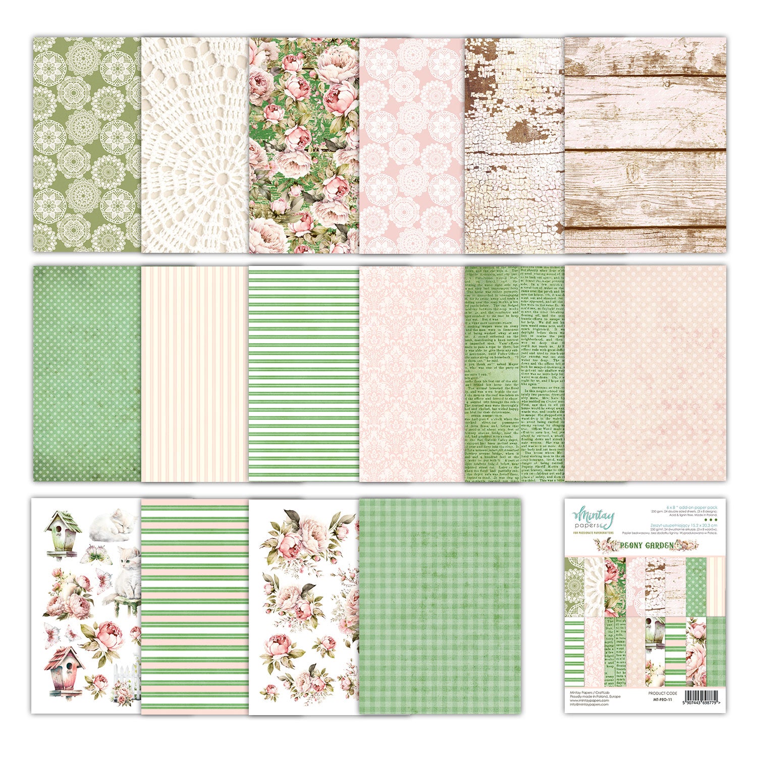 Mintay Papers 6x8 Paper Pad - Peony Garden