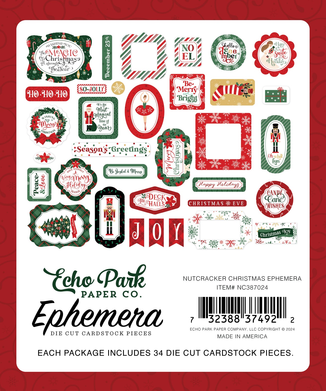 Echo Park Ephemera - Nutcracker Christmas