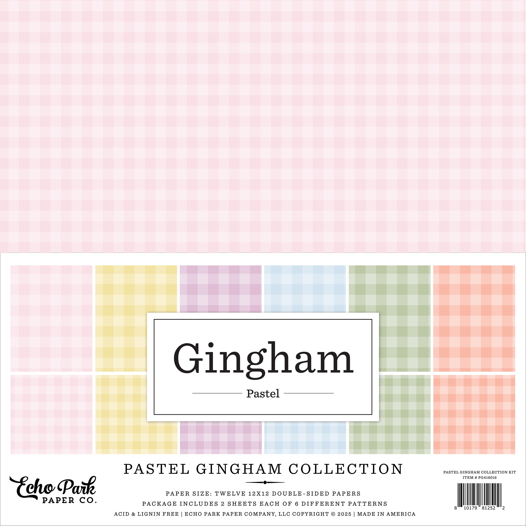 Echo Park 12x12 Collection Kit - Gingham Pastel