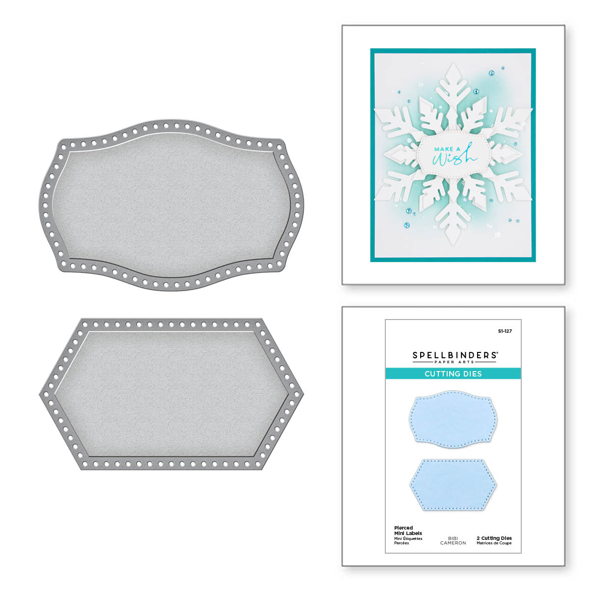 Spellbinders Pierced Mini Labels Etched Dies