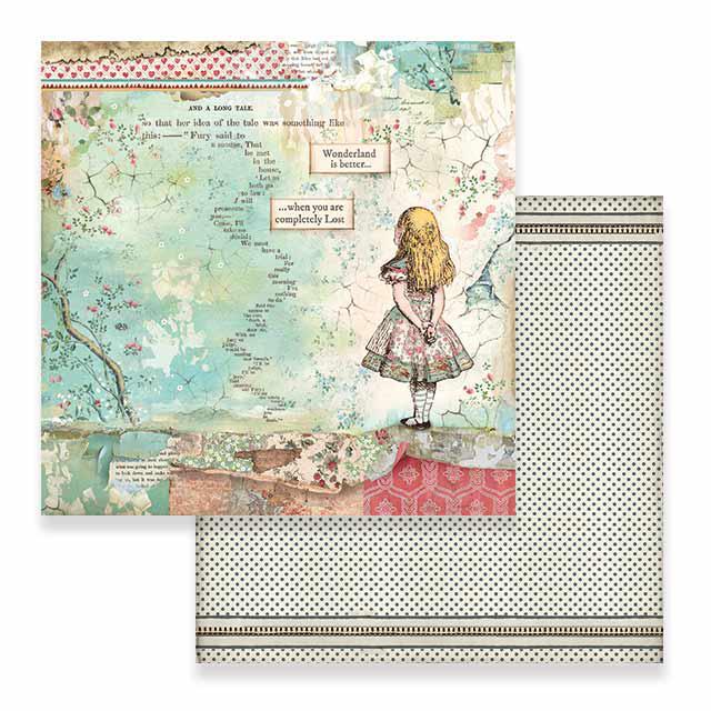 Stamperia Alice in Wonderland 8x8 Paper Pad