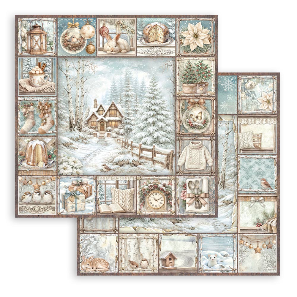 PRE-ORDER Stamperia White Christmas 12x12 Paper Pad