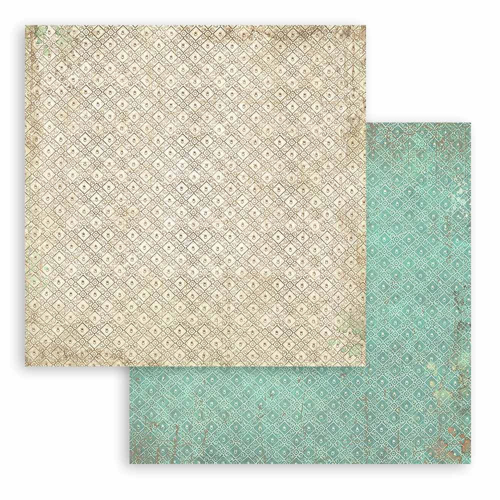 Stamperia Brocante Antiques 8x8 Backgrounds Paper Pad