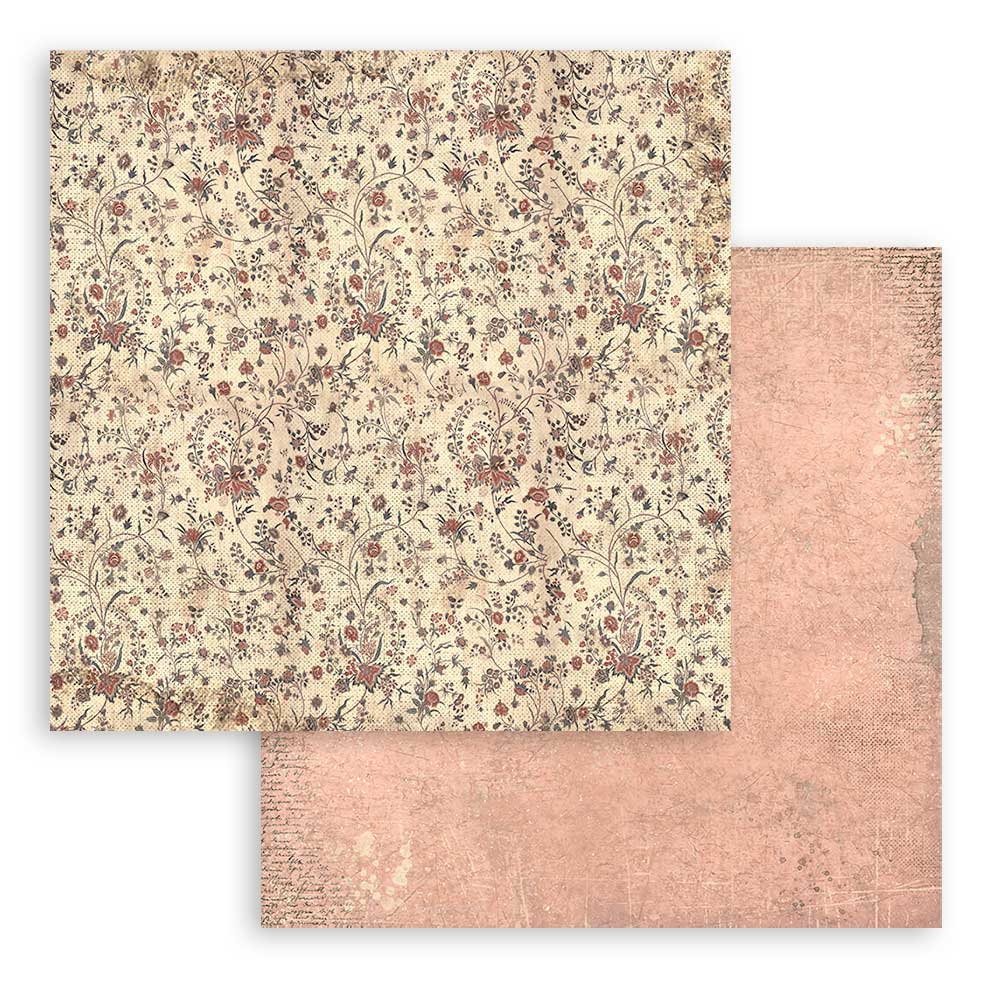 Stamperia Brocante Antiques 8x8 Backgrounds Paper Pad