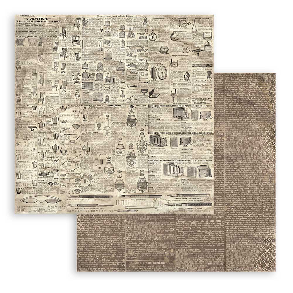 Stamperia Brocante Antiques 8x8 Backgrounds Paper Pad
