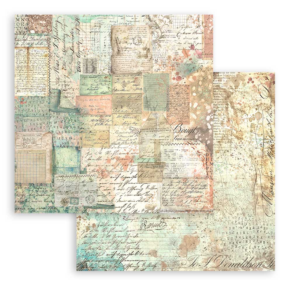 Stamperia Brocante Antiques 8x8 Backgrounds Paper Pad