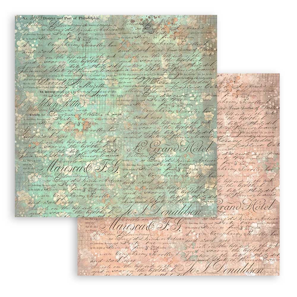 Stamperia Brocante Antiques 8x8 Backgrounds Paper Pad