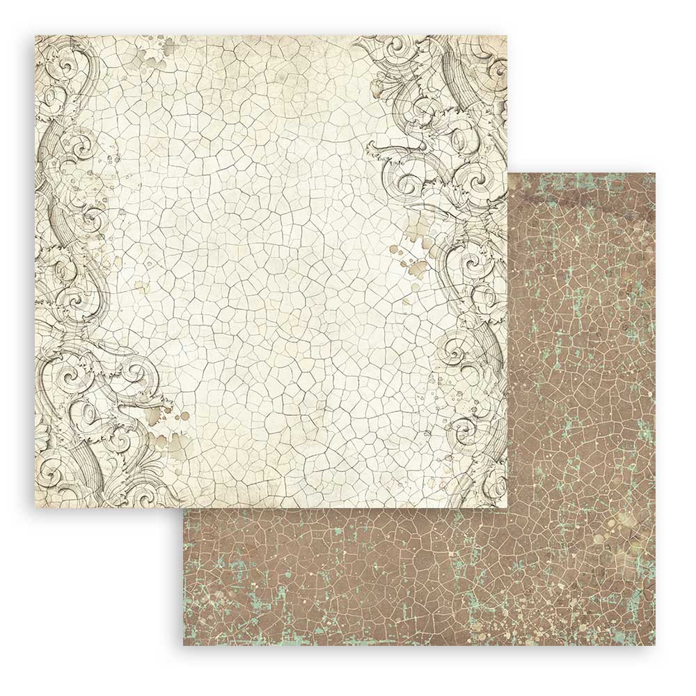 Stamperia Brocante Antiques 8x8 Backgrounds Paper Pad
