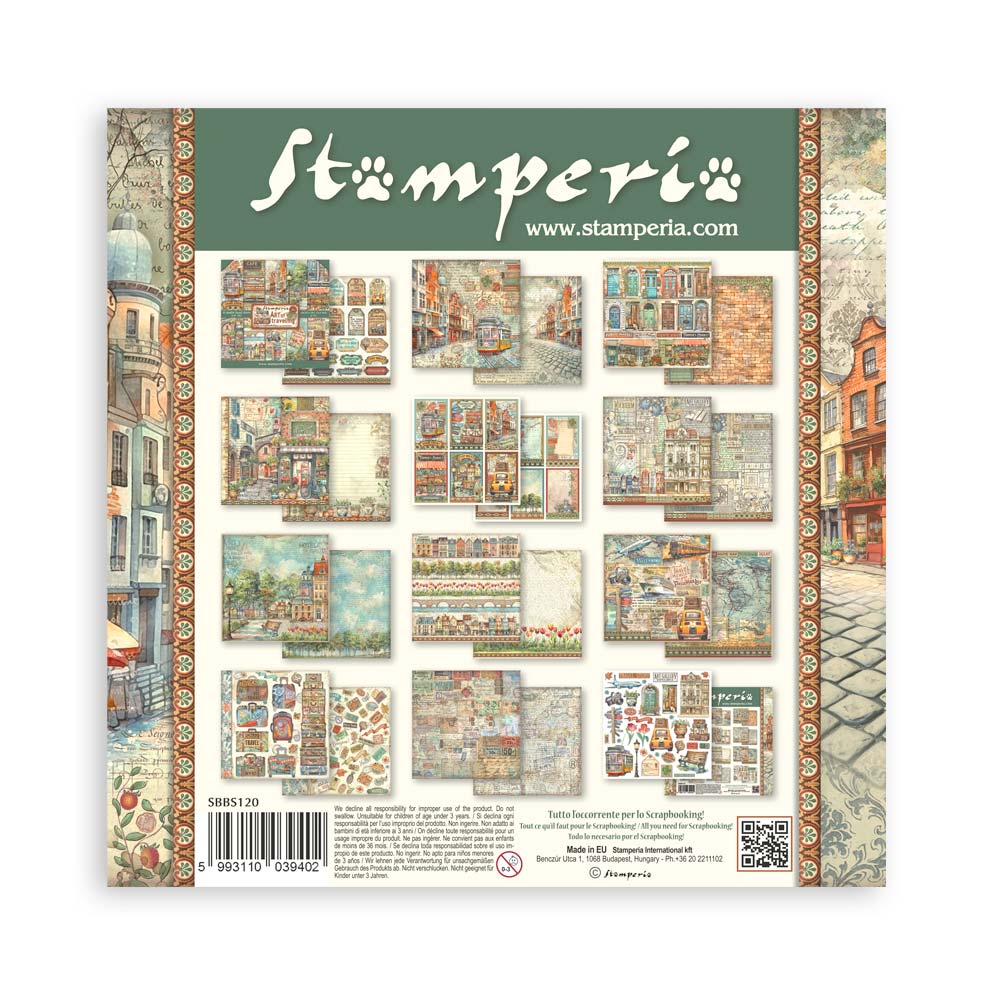 Stamperia Art of Traveling 8x8 Paper Pad