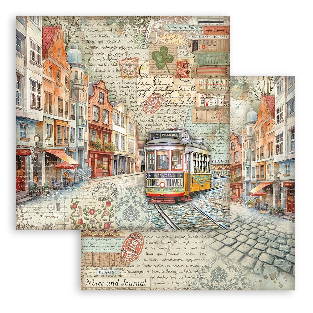 Stamperia Art of Traveling 8x8 Paper Pad